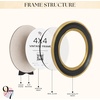image:image97 Decor Small Round Picture Frames 4x4 Elegant Vintage Frame 4 Inch For Tabletop Wall Hanging Black and Gold Circle Frames 4x4 Gold Frame Antique Wall Decor For HomeBlack Gold Round