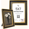 image:image97 Decor Small Round Picture Frames 4x4 Elegant Vintage Frame 4 Inch For Tabletop Wall Hanging Black and Gold Circle Frames 4x4 Gold Frame Antique Wall Decor For HomeBlack Gold Rectangle