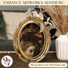 image:image97 Decor Small Round Picture Frames 4x4 Elegant Vintage Frame 4 Inch For Tabletop Wall Hanging Black and Gold Circle Frames 4x4 Gold Frame Antique Wall Decor For HomeGold Butterfly
