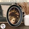 image:image97 Decor Small Round Picture Frames 4x4 Elegant Vintage Frame 4 Inch For Tabletop Wall Hanging Black and Gold Circle Frames 4x4 Gold Frame Antique Wall Decor For HomeBlack Gold Oval