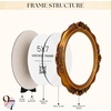 image:image97 Decor Small Round Picture Frames 4x4 Elegant Vintage Frame 4 Inch For Tabletop Wall Hanging Black and Gold Circle Frames 4x4 Gold Frame Antique Wall Decor For HomeOrnate Oval