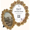 image:image97 Decor Gold Vintage Picture Frames 8x10  Golden Ornate Picture Frames 8 By 10 For Tabletop Display And Wall Hanging Decorative Antique 8x10 Frame Vintage Wall Decor For Home BedroomSculpted Flower Oval