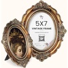 image:image97 Decor Small Round Picture Frames 4x4 Elegant Vintage Frame 4 Inch For Tabletop Wall Hanging Black and Gold Circle Frames 4x4 Gold Frame Antique Wall Decor For HomeBronze Gold