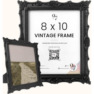 image:image97 Decor Black Vintage Picture Frames 8x10  Handcrafted Resin Antique Frames 8x10 For Tabletop Or Wall Mount Victorian Gothic Wall DecorRoyal Black