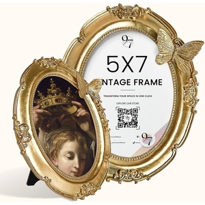 image:image97 Decor Small Round Picture Frames 4x4 Elegant Vintage Frame 4 Inch For Tabletop Wall Hanging Black and Gold Circle Frames 4x4 Gold Frame Antique Wall Decor For HomeGold Butterfly