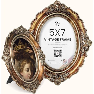 image:image97 Decor Small Round Picture Frames 4x4 Elegant Vintage Frame 4 Inch For Tabletop Wall Hanging Black and Gold Circle Frames 4x4 Gold Frame Antique Wall Decor For HomeBronze Gold