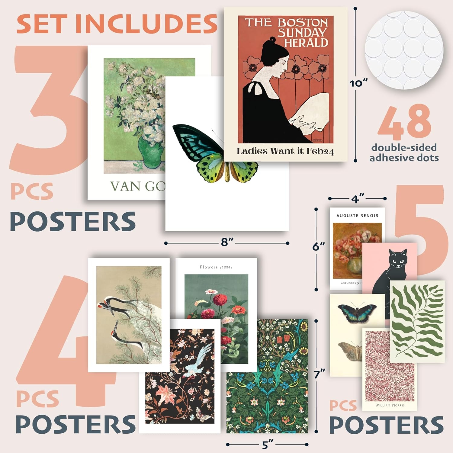 image:image97 Decor Colorful Eclectic Wall Art 12 Framed Prints Black Frame  3 pcs 8x10 4 pcs 5x7 5 pcs 4x6 pop art and dopamine decor gallery wall for dorm living room bedroomEclectic