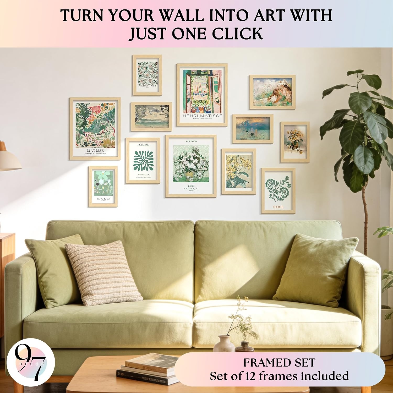 image:image97 Decor Colorful Eclectic Wall Art 12 Framed Prints Black Frame  3 pcs 8x10 4 pcs 5x7 5 pcs 4x6 pop art and dopamine decor gallery wall for dorm living room bedroomBlack and Gold