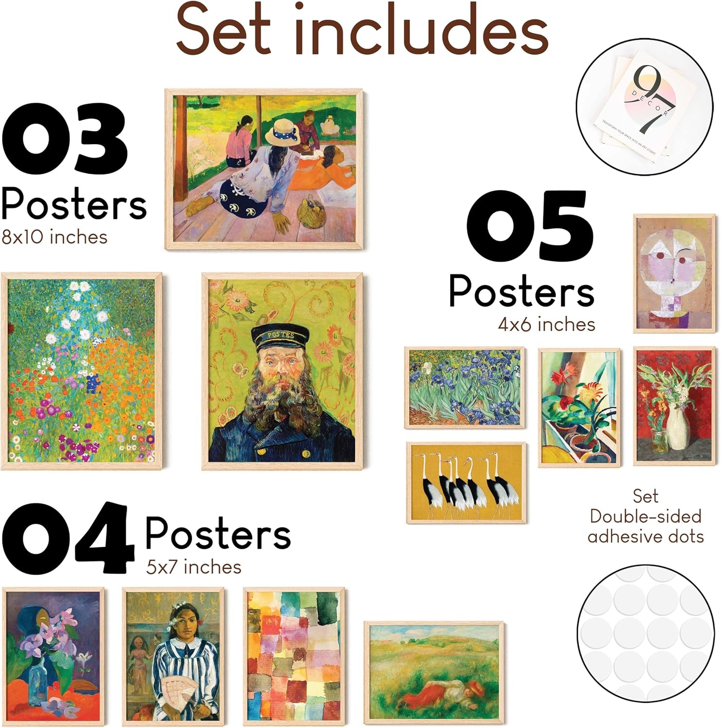 image:image97 Decor Colorful Eclectic Wall Art 12 Framed Prints Black Frame  3 pcs 8x10 4 pcs 5x7 5 pcs 4x6 pop art and dopamine decor gallery wall for dorm living room bedroomEclectic Ordinary