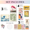image:image97 Decor Colorful Eclectic Wall Art 12 Framed Prints Black Frame  3 pcs 8x10 4 pcs 5x7 5 pcs 4x6 pop art and dopamine decor gallery wall for dorm living room bedroomEclectic Global