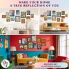 image:image97 Decor Colorful Eclectic Wall Art 12 Framed Prints Black Frame  3 pcs 8x10 4 pcs 5x7 5 pcs 4x6 pop art and dopamine decor gallery wall for dorm living room bedroomColorful Eclectic
