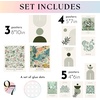 image:image97 Decor Colorful Eclectic Wall Art 12 Framed Prints Black Frame  3 pcs 8x10 4 pcs 5x7 5 pcs 4x6 pop art and dopamine decor gallery wall for dorm living room bedroomSage Green Gx8x10