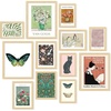 image:image97 Decor Colorful Eclectic Wall Art 12 Framed Prints Black Frame  3 pcs 8x10 4 pcs 5x7 5 pcs 4x6 pop art and dopamine decor gallery wall for dorm living room bedroomEclectic Tranquility