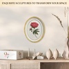image:imageWood Framed 3D Wall Art for Living Room Sage Green Wall Decor for BedroomPeony Sculpture