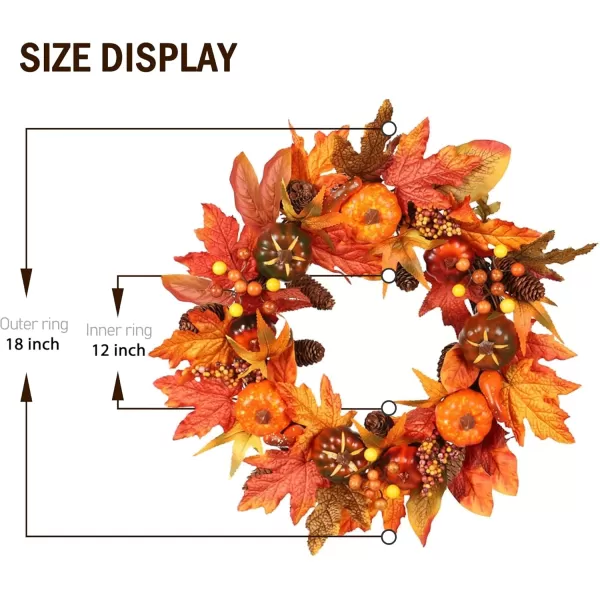 20quot Fall Wreaths for Front Door Thanksgiving Halloween Home Decorations with Cape Gooseberries and Berries Decorations for Thanksgiving Farmhouse Outdoor Indoor Window Wall Home Decor BrownYellow