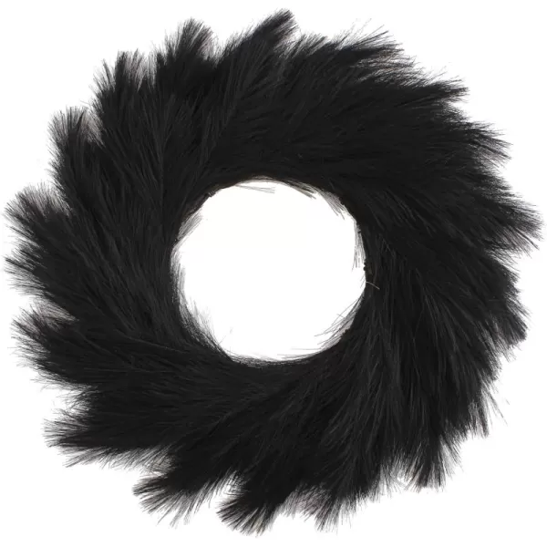 Pinkpum Black Pampas Grass Wreath 24 Halloween Fall Wreath for Front Door Artificial Pampas Wreath for All Seasons Boho Wall Decor DIY Farmhouse Pampas Grass Garland Popular Wreath BlackBlack