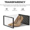 imagePinkpum Large Shoe Boxes Clear Plastic Stackable 12 Pack Shoe Storage Box Organizer for Closets Foldable Sneaker Storage Fit for Size 11Black