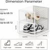 imagePinkpum Large Shoe Boxes Clear Plastic Stackable 12 Pack Shoe Storage Box Organizer for Closets Foldable Sneaker Storage Fit for Size 11Clear