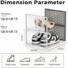 imagePinkpum Large Shoe Boxes Clear Plastic Stackable 12 Pack Shoe Storage Box Organizer for Closets Foldable Sneaker Storage Fit for Size 11Grey