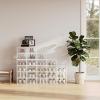 imagePinkpum Large Shoe Boxes Clear Plastic Stackable 12 Pack Shoe Storage Box Organizer for Closets Foldable Sneaker Storage Fit for Size 11White