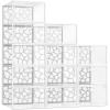 imagePinkpum Large Shoe Boxes Clear Plastic Stackable 12 Pack Shoe Storage Box Organizer for Closets Foldable Sneaker Storage Fit for Size 11White