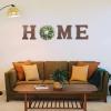 imageWood Home Sign with Artificial Maple Leaf Wreath for O Hanging Farmhouse Wall House Autumn Decor Wood Letters for Wall Art Rustic Home Decor Wall Decor for Living Room Kitchen Entryway BlackBrownEucalyptus