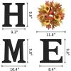 imageWood Home Sign with Artificial Maple Leaf Wreath for O Hanging Farmhouse Wall House Autumn Decor Wood Letters for Wall Art Rustic Home Decor Wall Decor for Living Room Kitchen Entryway BlackBlackMaple Leaf