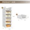 imagePinkpum 8 Pack Closet Organizers and Storage Plastic Stackable Storage Bins Foldable Drawer Shelf Storage Container for Wardrobe Kitchen Bathroom Office Dorm GreyWhite