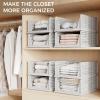 imagePinkpum 8 Pack Closet Organizers and Storage Plastic Stackable Storage Bins Foldable Drawer Shelf Storage Container for Wardrobe Kitchen Bathroom Office Dorm GreyGrey