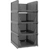 imagePinkpum 8 Pack Closet Organizers and Storage Plastic Stackable Storage Bins Foldable Drawer Shelf Storage Container for Wardrobe Kitchen Bathroom Office Dorm GreyBlack