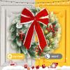 imagePinkpum 165quot Christmas Wreath for Front Door Decor Green Winter Wreath with LED String Lights for Home Wall Window Porch Farmhouse Indoor Outdoor Decorations Berries Pine Cones Needles Bow 1 PackGreen