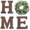 imageSpring ampamp Summer Decor Set Eucalyptus WreathHome Sign for Door