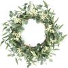 imageSpring ampamp Summer Decor Set Eucalyptus WreathHome Sign for Door