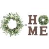 imageSpring ampamp Summer Decor Set Eucalyptus WreathHome Sign for Door