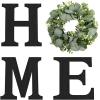 imageWood Home Sign with Artificial Eucalyptus Wreath for O Hanging Farmhouse and Durable Vinyl Placemats Set of 4 NonSlip for Dining Table Mat Heat Resistant Place Mats