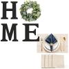 imageWood Home Sign with Artificial Eucalyptus Wreath for O Hanging Farmhouse and Durable Vinyl Placemats Set of 4 NonSlip for Dining Table Mat Heat Resistant Place Mats
