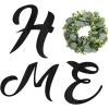 image:imageWood Home Sign with Artificial Eucalyptus Wreath for O Hanging Farmhouse Wall House Decor Wood Letters for Wall Art Rustic Home Decor Wall Decor for Living Room Kitchen Entryway WhiteBlackeucalyptus