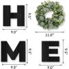 image:imageWood Home Sign with Artificial Eucalyptus Wreath for O Hanging Farmhouse Wall House Decor Wood Letters for Wall Art Rustic Home Decor Wall Decor for Living Room Kitchen Entryway WhiteBlackeucalyptus