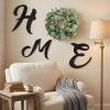 image:imageWood Home Sign with Artificial Eucalyptus Wreath for O Hanging Farmhouse Wall House Decor Wood Letters for Wall Art Rustic Home Decor Wall Decor for Living Room Kitchen Entryway WhiteBlackeucalyptus