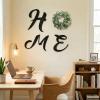 image:imageWood Home Sign with Artificial Eucalyptus Wreath for O Hanging Farmhouse Wall House Decor Wood Letters for Wall Art Rustic Home Decor Wall Decor for Living Room Kitchen Entryway WhiteBlackeucalyptus
