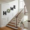 image:imageWood Home Sign with Artificial Eucalyptus Wreath for O Hanging Farmhouse Wall House Decor Wood Letters for Wall Art Rustic Home Decor Wall Decor for Living Room Kitchen Entryway WhiteBlackeucalyptus