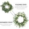 image:imagePinkpum 20 Eucalyptus Wreath 6FT Flower 17 Artificial Silk Flowers Set 9 for Front Door White Floral Fireplace Table Hanging Porch Wall Home Decor Farmhouse Indoor Outdoor Summer Spring GarlandWhite