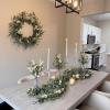 image:imagePinkpum 20 Eucalyptus Wreath 6FT Flower 17 Artificial Silk Flowers Set 9 for Front Door White Floral Fireplace Table Hanging Porch Wall Home Decor Farmhouse Indoor Outdoor Summer Spring GarlandWhite Set 4
