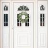 image:imagePinkpum 20 Eucalyptus Wreath 6FT Flower 17 Artificial Silk Flowers Set 9 for Front Door White Floral Fireplace Table Hanging Porch Wall Home Decor Farmhouse Indoor Outdoor Summer Spring GarlandWhite