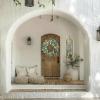image:imagePinkpum 20 Eucalyptus Wreath 6FT Flower 17 Artificial Silk Flowers Set 9 for Front Door White Floral Fireplace Table Hanging Porch Wall Home Decor Farmhouse Indoor Outdoor Summer Spring GarlandDeep Green