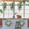 image:imagePinkpum 20 Eucalyptus Wreath 6FT Flower 17 Artificial Silk Flowers Set 9 for Front Door White Floral Fireplace Table Hanging Porch Wall Home Decor Farmhouse Indoor Outdoor Summer Spring GarlandWhite Set 5