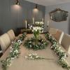image:imagePinkpum 20 Eucalyptus Wreath 6FT Flower 17 Artificial Silk Flowers Set 9 for Front Door White Floral Fireplace Table Hanging Porch Wall Home Decor Farmhouse Indoor Outdoor Summer Spring GarlandWhite Set 1