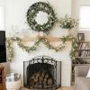 image:imagePinkpum 20 Eucalyptus Wreath 6FT Flower 17 Artificial Silk Flowers Set 9 for Front Door White Floral Fireplace Table Hanging Porch Wall Home Decor Farmhouse Indoor Outdoor Summer Spring GarlandWhite Set 4