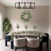 image:imagePinkpum 20 Eucalyptus Wreath 6FT Flower 17 Artificial Silk Flowers Set 9 for Front Door White Floral Fireplace Table Hanging Porch Wall Home Decor Farmhouse Indoor Outdoor Summer Spring GarlandWhite Set 4