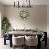 image:imagePinkpum 20 Eucalyptus Wreath 6FT Flower 17 Artificial Silk Flowers Set 9 for Front Door White Floral Fireplace Table Hanging Porch Wall Home Decor Farmhouse Indoor Outdoor Summer Spring GarlandWhite Set 1